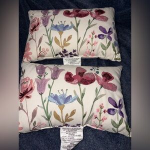Threshold Floral Accent Pillow with Pink and Purple Blooms